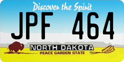 ND license plate JPF464