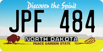 ND license plate JPF484