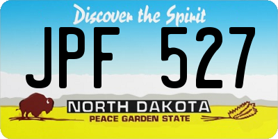 ND license plate JPF527