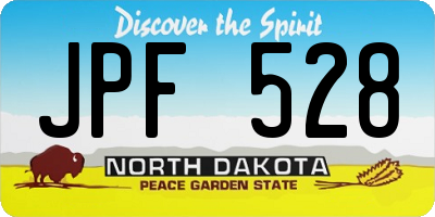 ND license plate JPF528