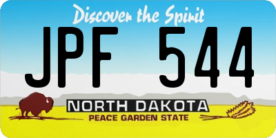 ND license plate JPF544
