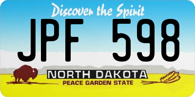 ND license plate JPF598