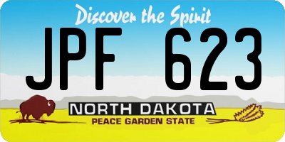 ND license plate JPF623