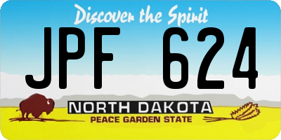 ND license plate JPF624