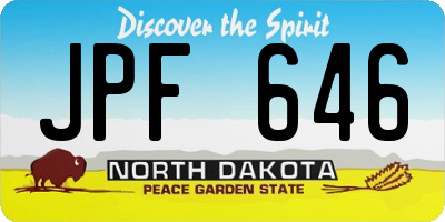 ND license plate JPF646