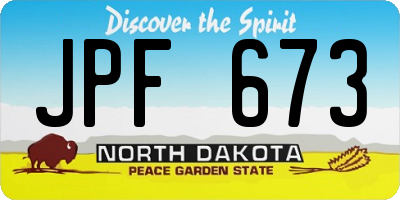 ND license plate JPF673
