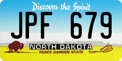 ND license plate JPF679