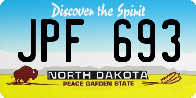 ND license plate JPF693
