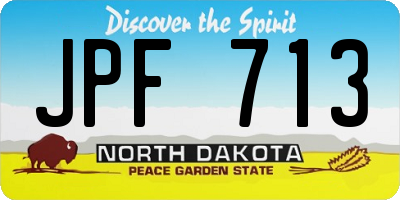 ND license plate JPF713