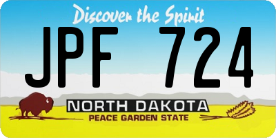 ND license plate JPF724