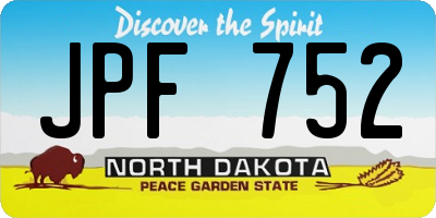 ND license plate JPF752