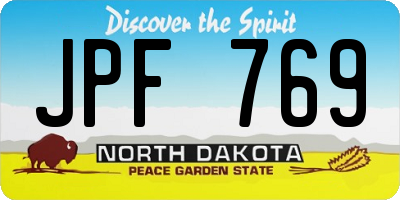 ND license plate JPF769