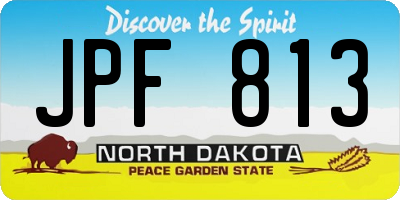 ND license plate JPF813