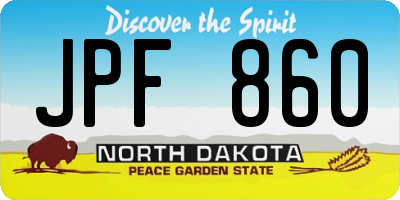 ND license plate JPF860