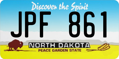ND license plate JPF861