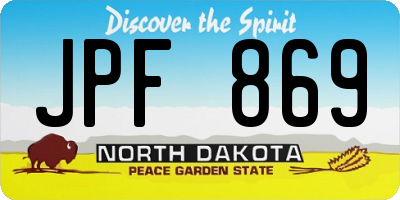 ND license plate JPF869
