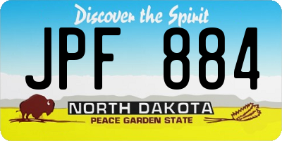 ND license plate JPF884
