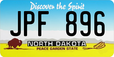 ND license plate JPF896
