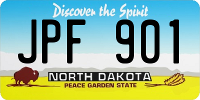 ND license plate JPF901