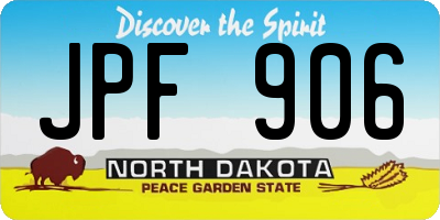 ND license plate JPF906