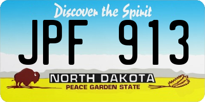 ND license plate JPF913