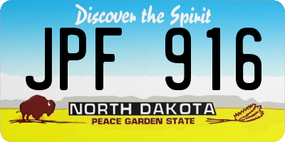 ND license plate JPF916
