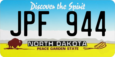 ND license plate JPF944