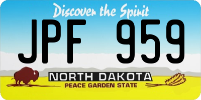 ND license plate JPF959