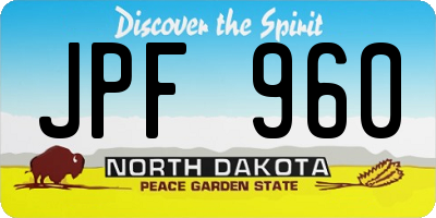 ND license plate JPF960