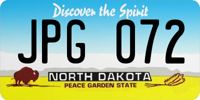 ND license plate JPG072
