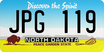 ND license plate JPG119