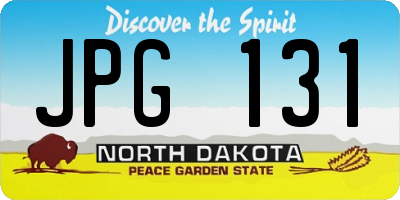 ND license plate JPG131