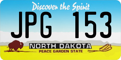 ND license plate JPG153