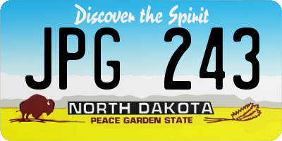 ND license plate JPG243