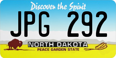 ND license plate JPG292