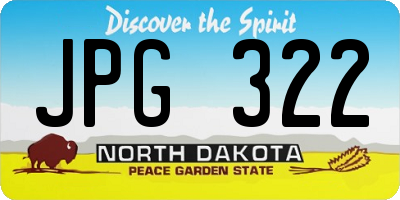 ND license plate JPG322