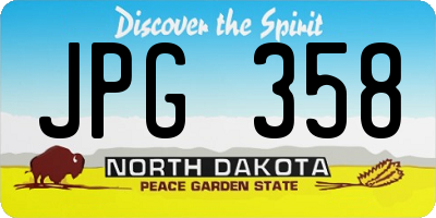 ND license plate JPG358
