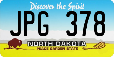 ND license plate JPG378