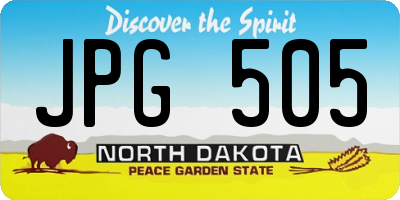 ND license plate JPG505