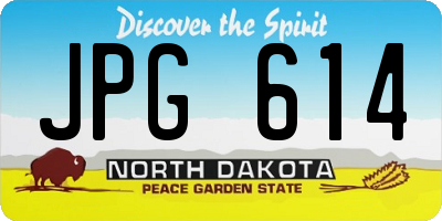 ND license plate JPG614