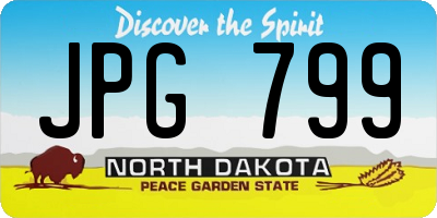 ND license plate JPG799