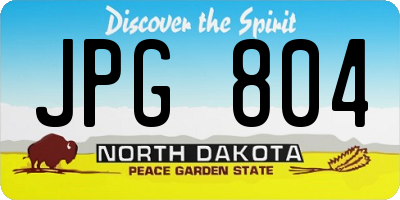 ND license plate JPG804