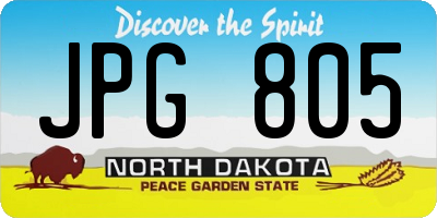 ND license plate JPG805
