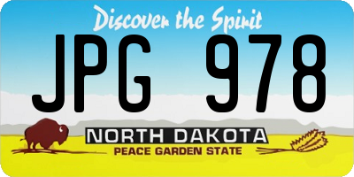 ND license plate JPG978