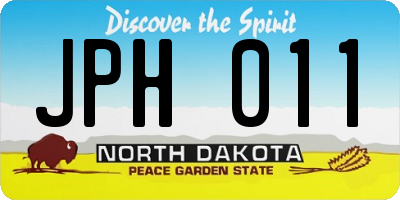 ND license plate JPH011