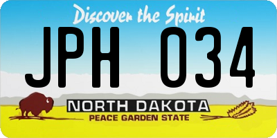 ND license plate JPH034