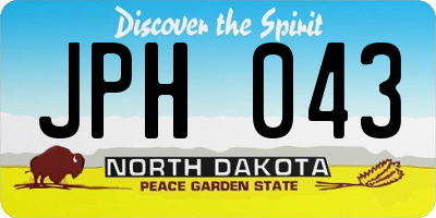 ND license plate JPH043