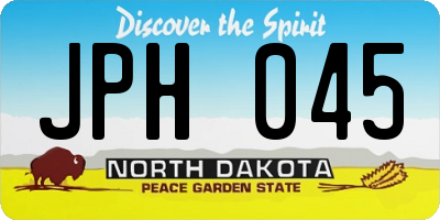ND license plate JPH045