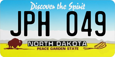 ND license plate JPH049
