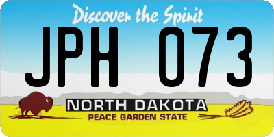ND license plate JPH073